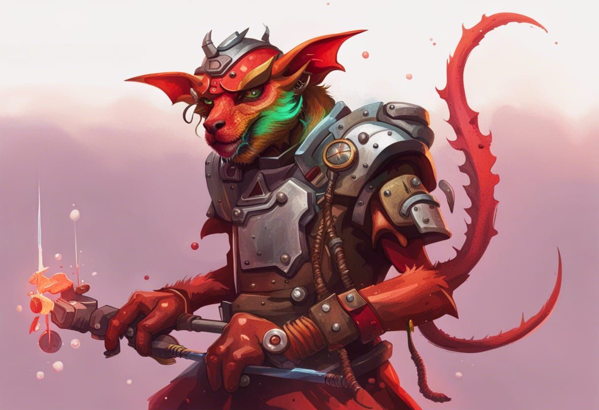 Blind Albino Minotaur Monk