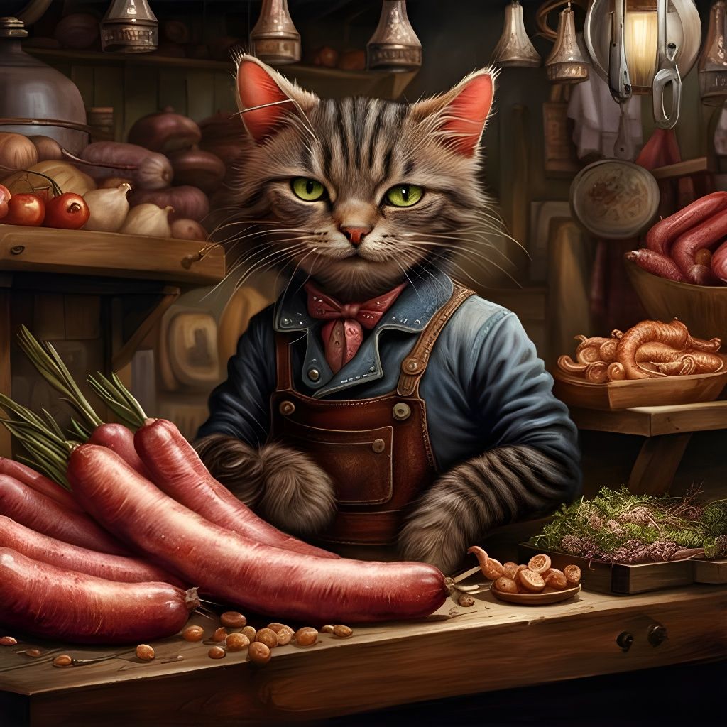 Meowster's Sausage Emporium  by @Kle00