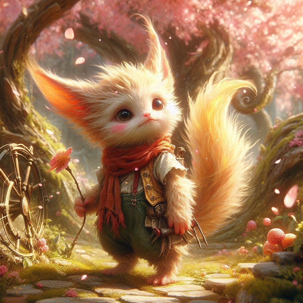 adorable fairy-tale fantasy creature portrait..