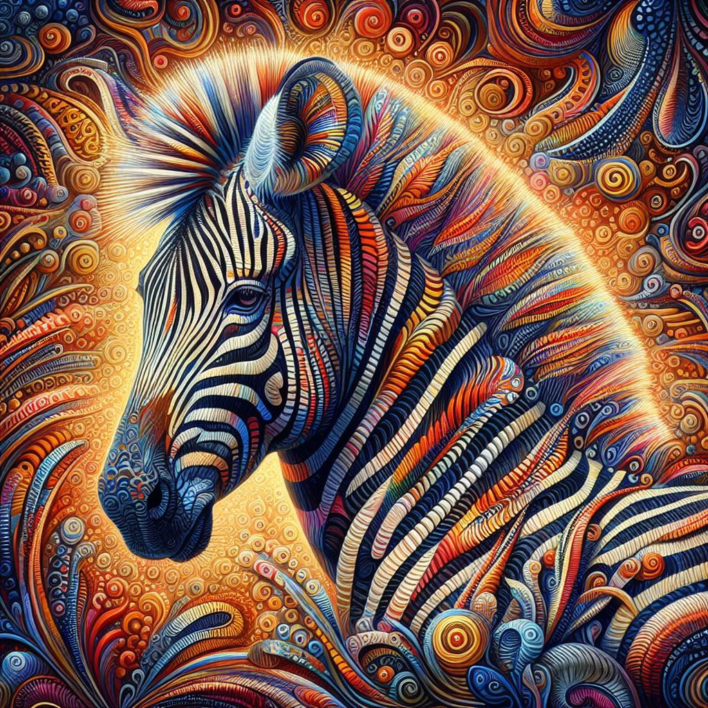 Surreal Gouache Zebra