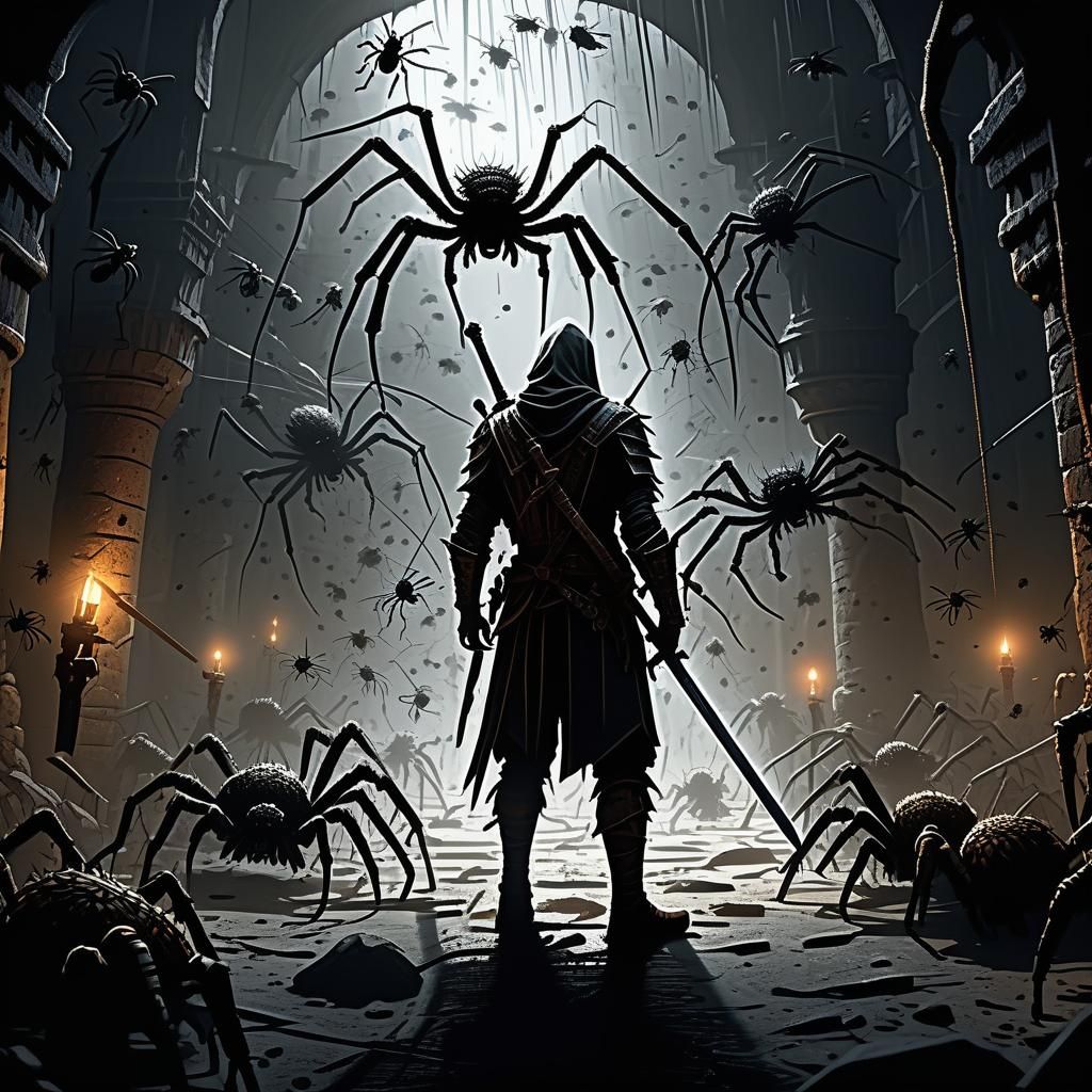 dungeon  full of spiders