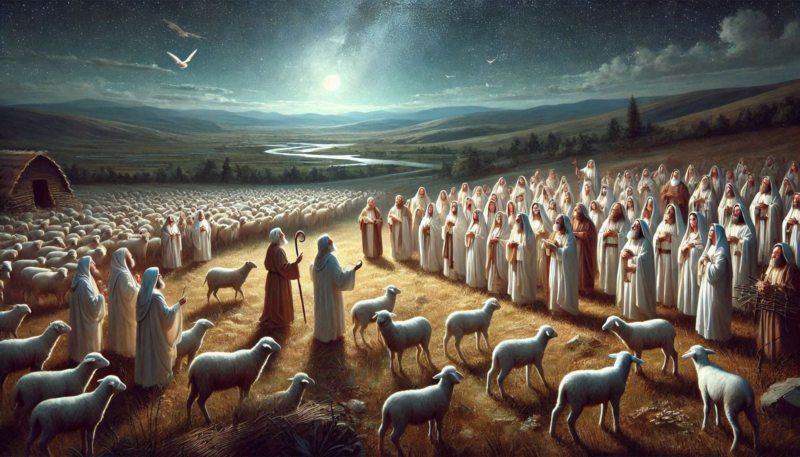 Joy to the Earth... while fields and floods, rocks, hills and plains, repeat the sounding joy...