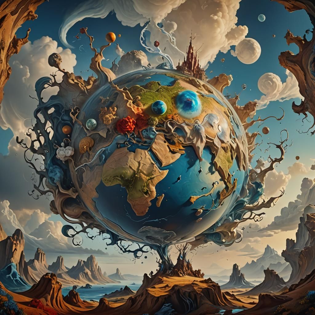 Planet Earth.. Dali style..  by @Concept Creator