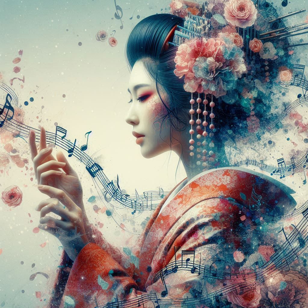 double exposure beautiful fantasy DALL-E 3 portrait landscape..