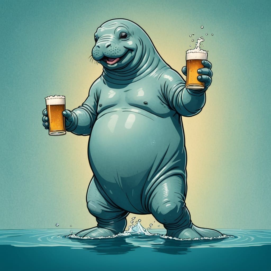 Raise a glass for all hu-manatee