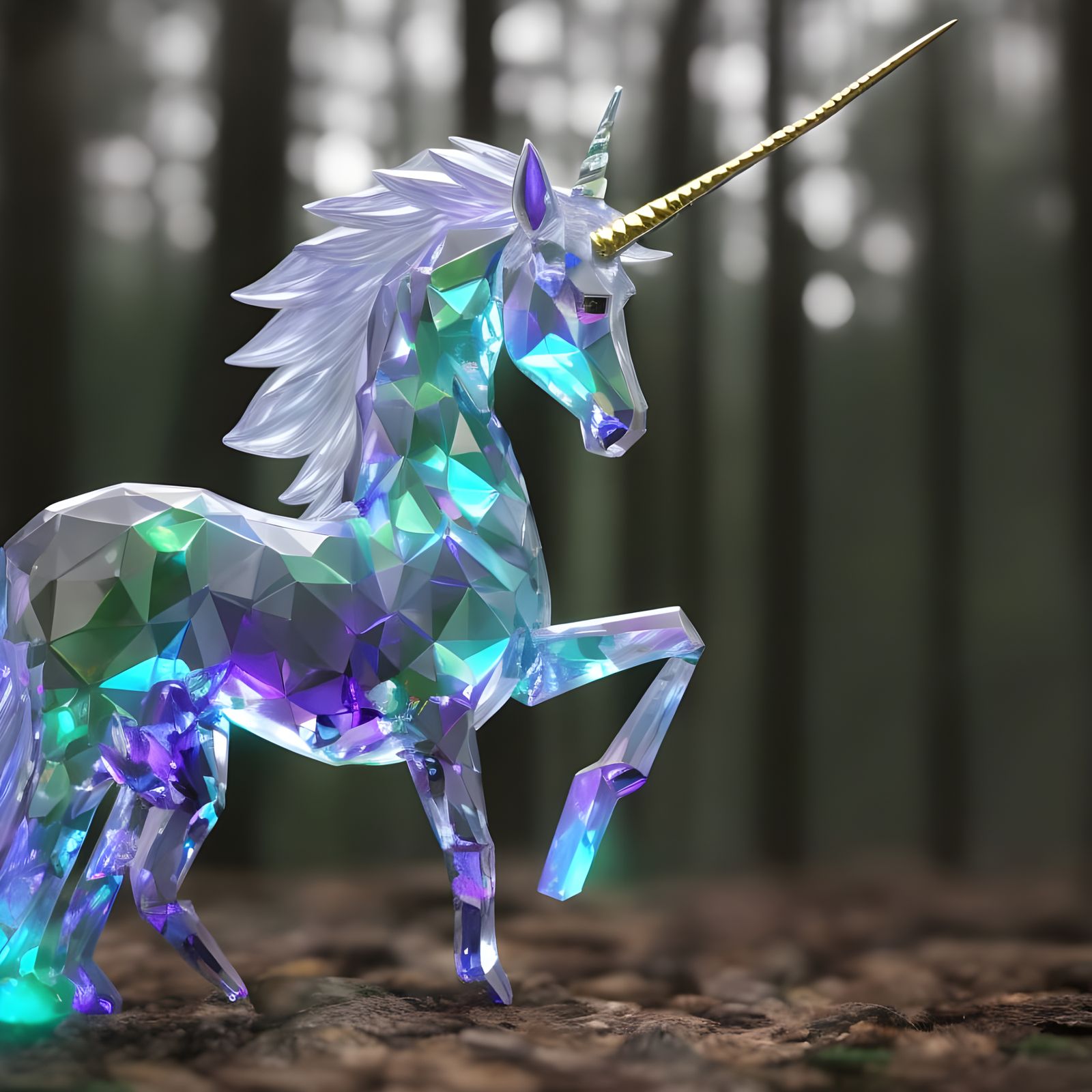 Crystal unicorn  by @Zia
