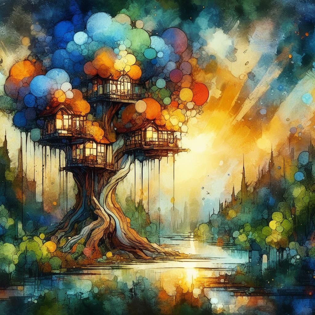 Solace. The hamlet of treetop houses in the world of Krynn.