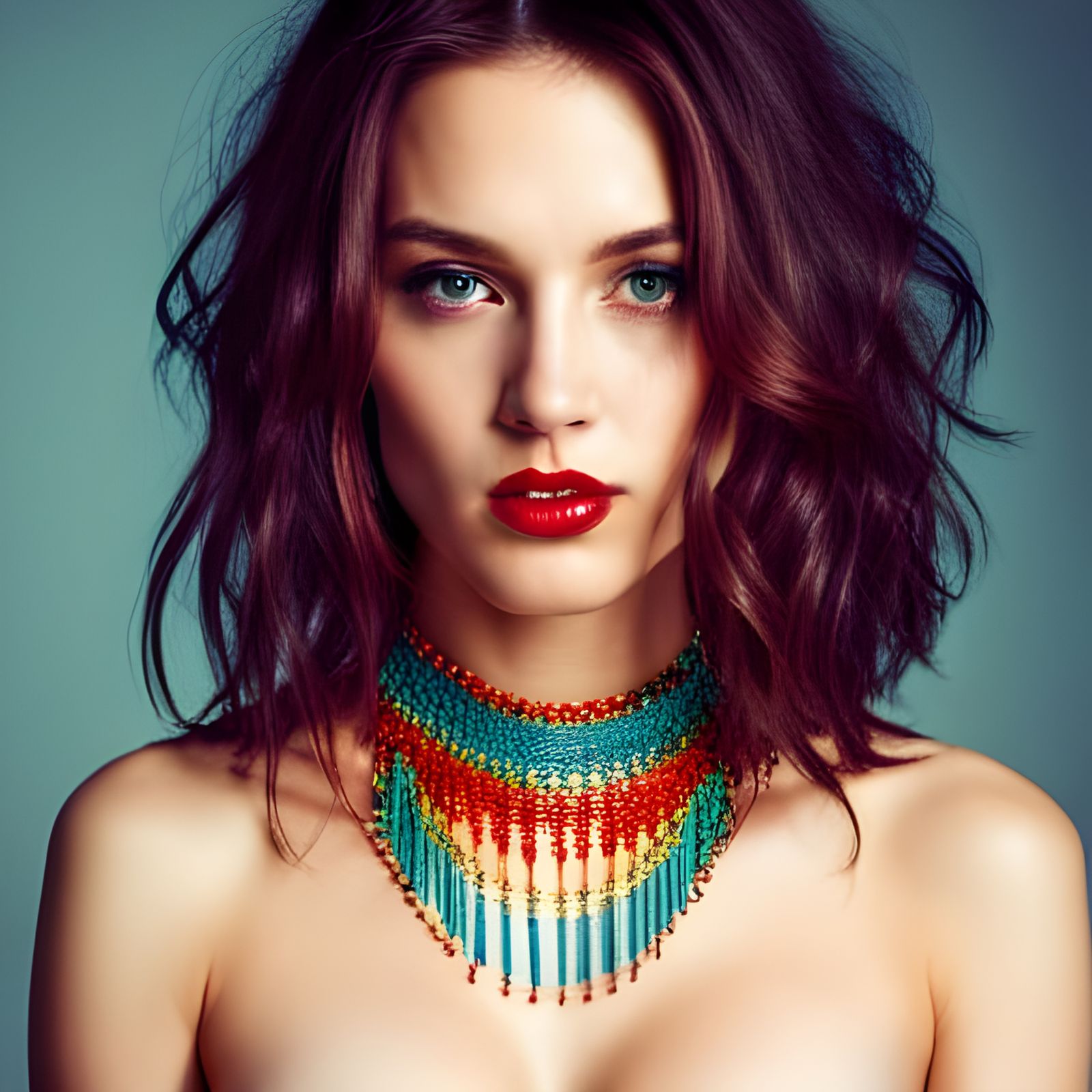 girl with colored chains (3)