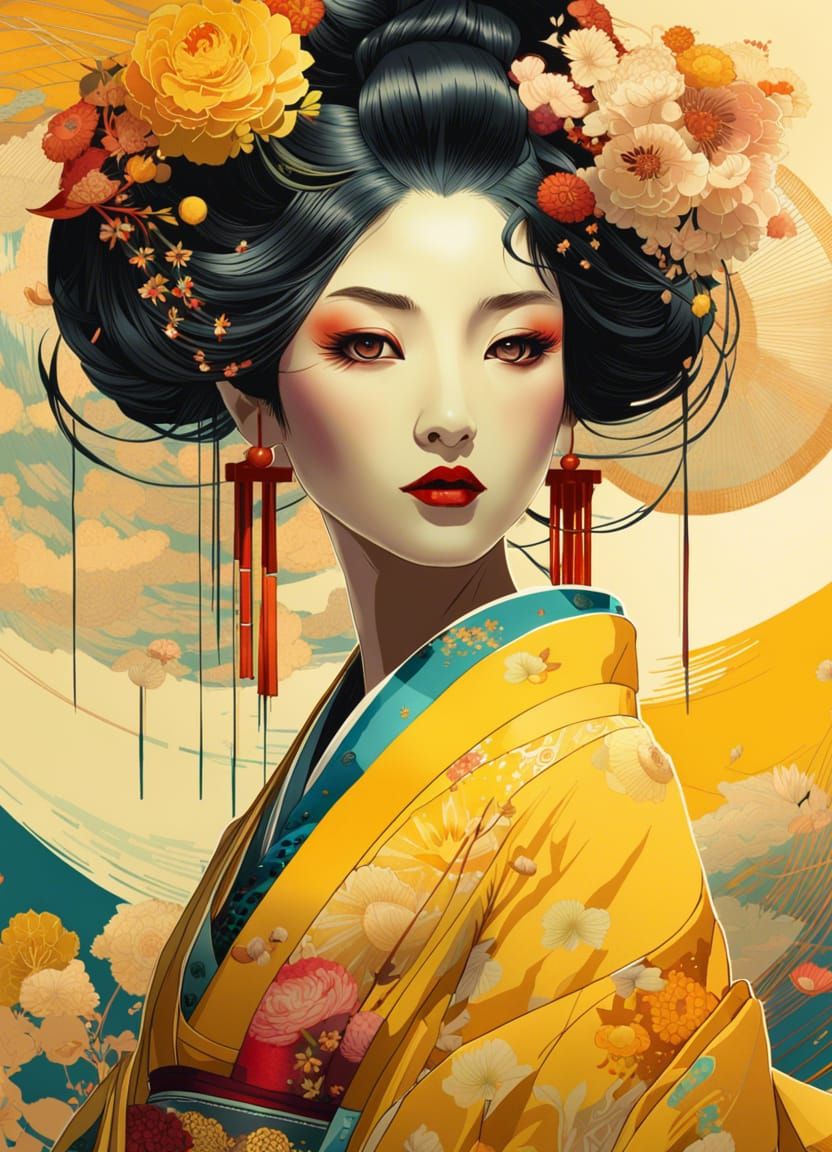 Geisha III - AI Generated Artwork - NightCafe Creator