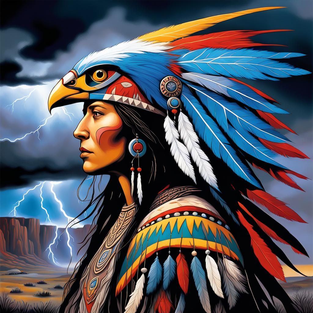 Native American Thunder Beings, Heyokah, Thunderbird vision ...