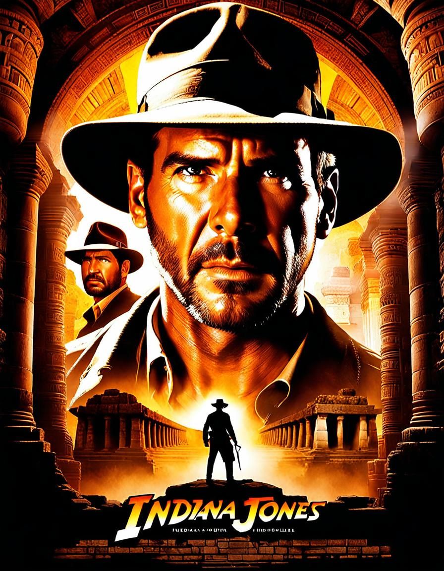 Movie poster - Indiana Jones - AI Generated Artwork - NightCafe Creator