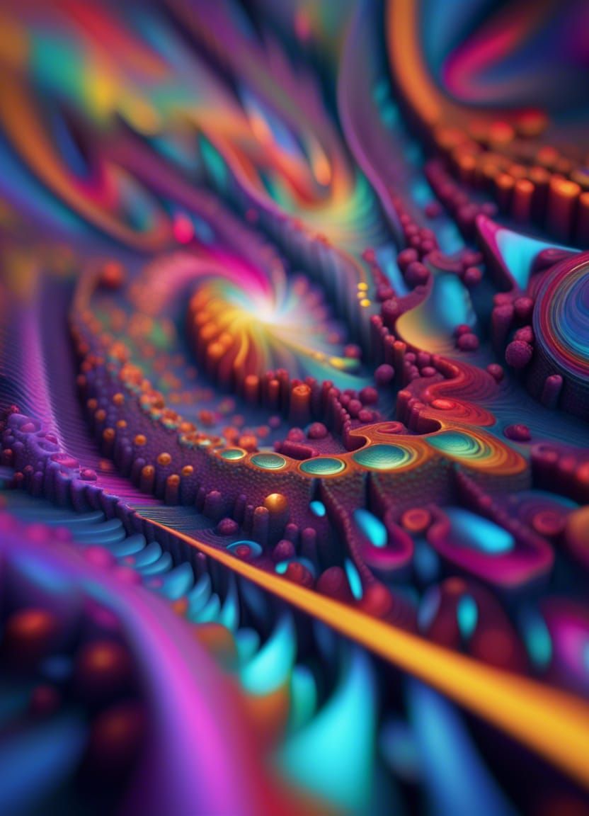 Fractals inspired by Alex Gray