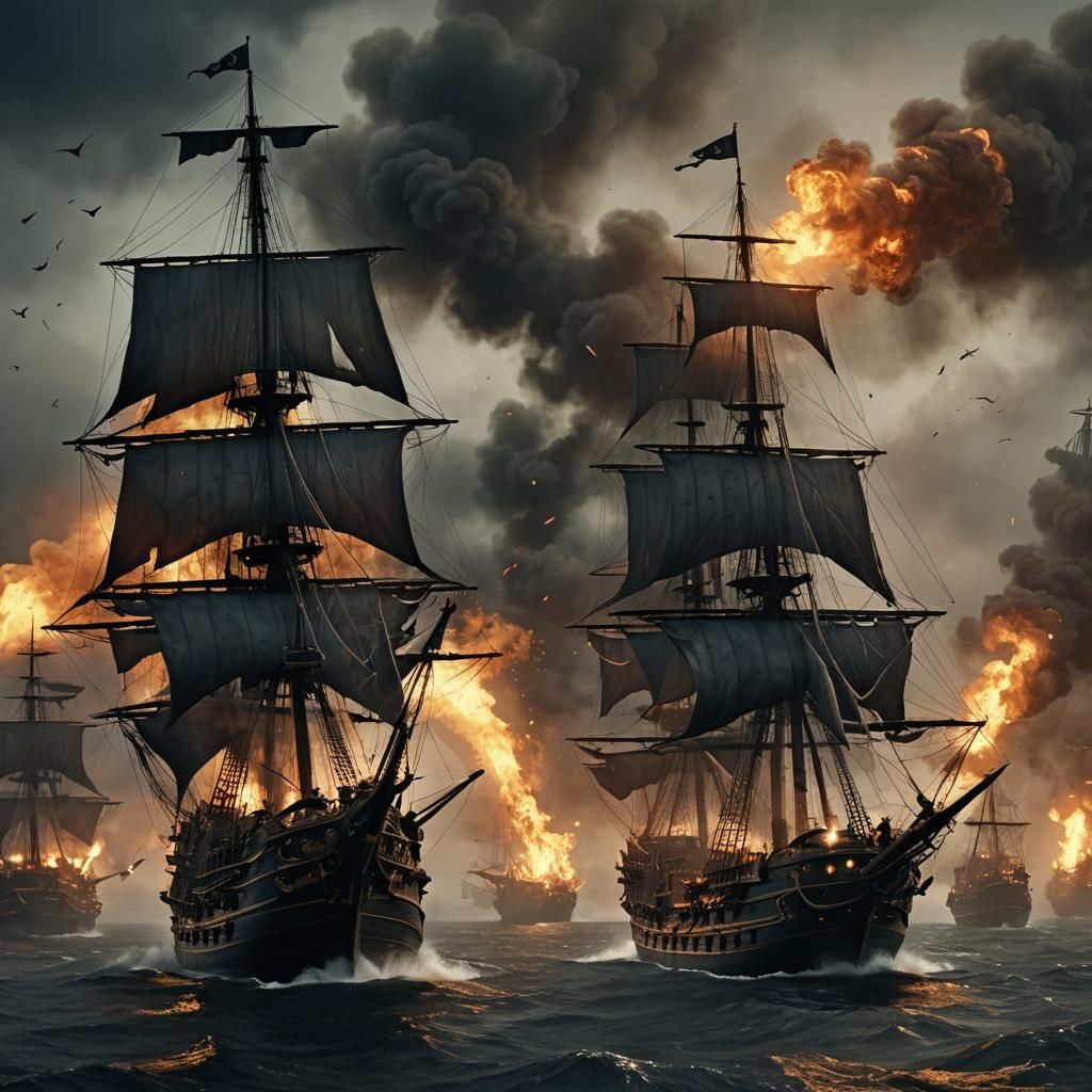 A war raging at sea  by @TheinvisibleMan