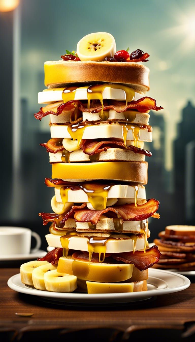 Banana Bacon Delight Special Sandwich   by @Heralyn