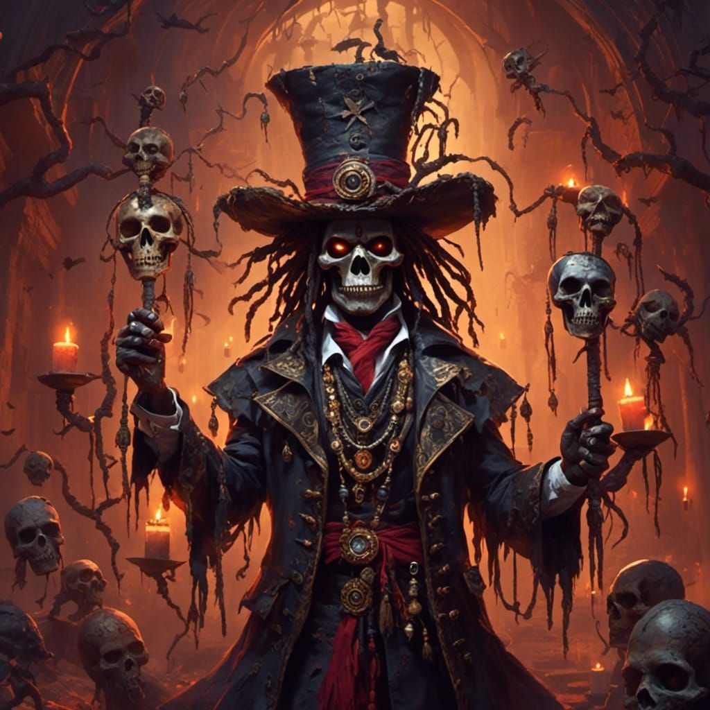 <lora:Voodoo People:1.0>Voodoo  baron, priest