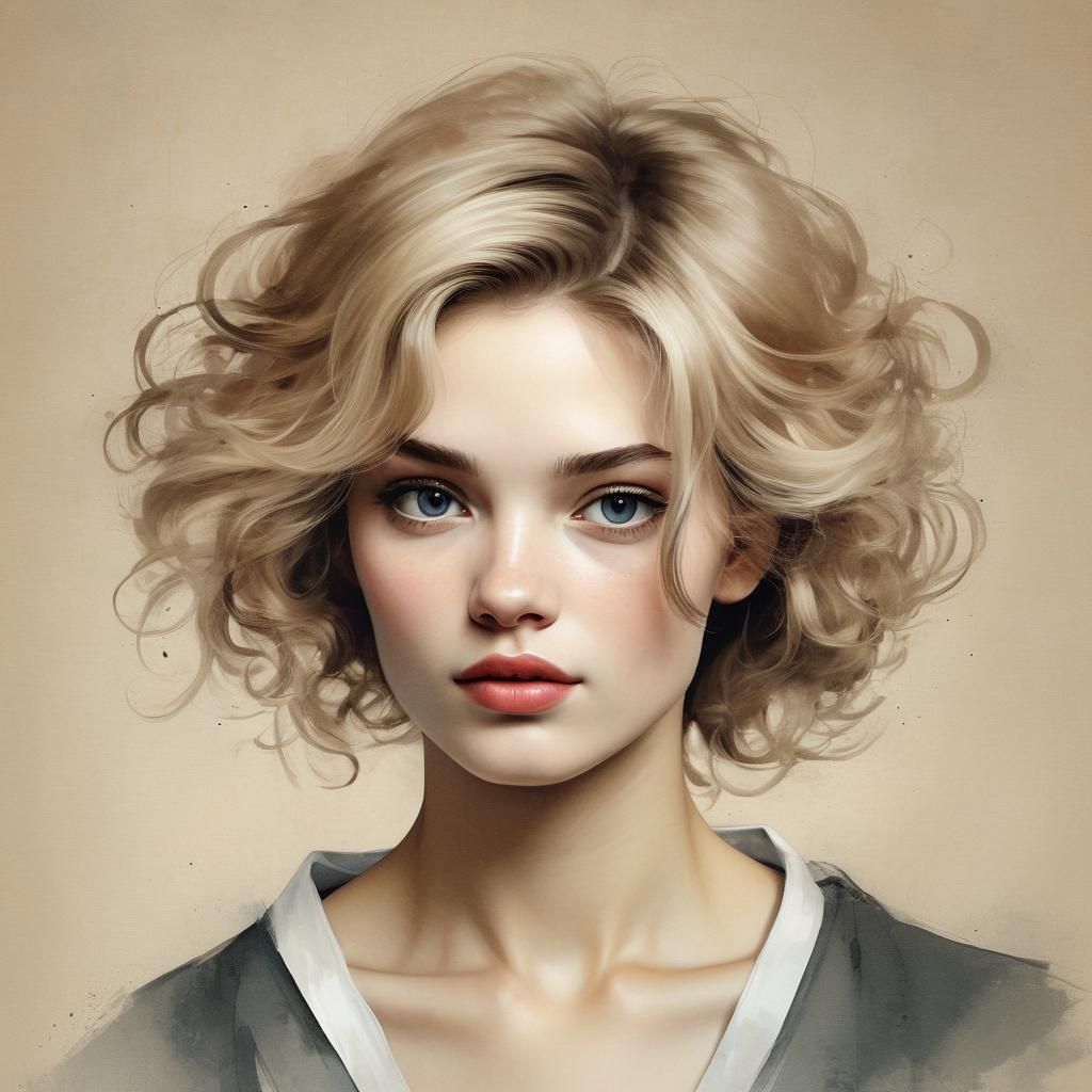 woman portrait in the style of Catharina Klein