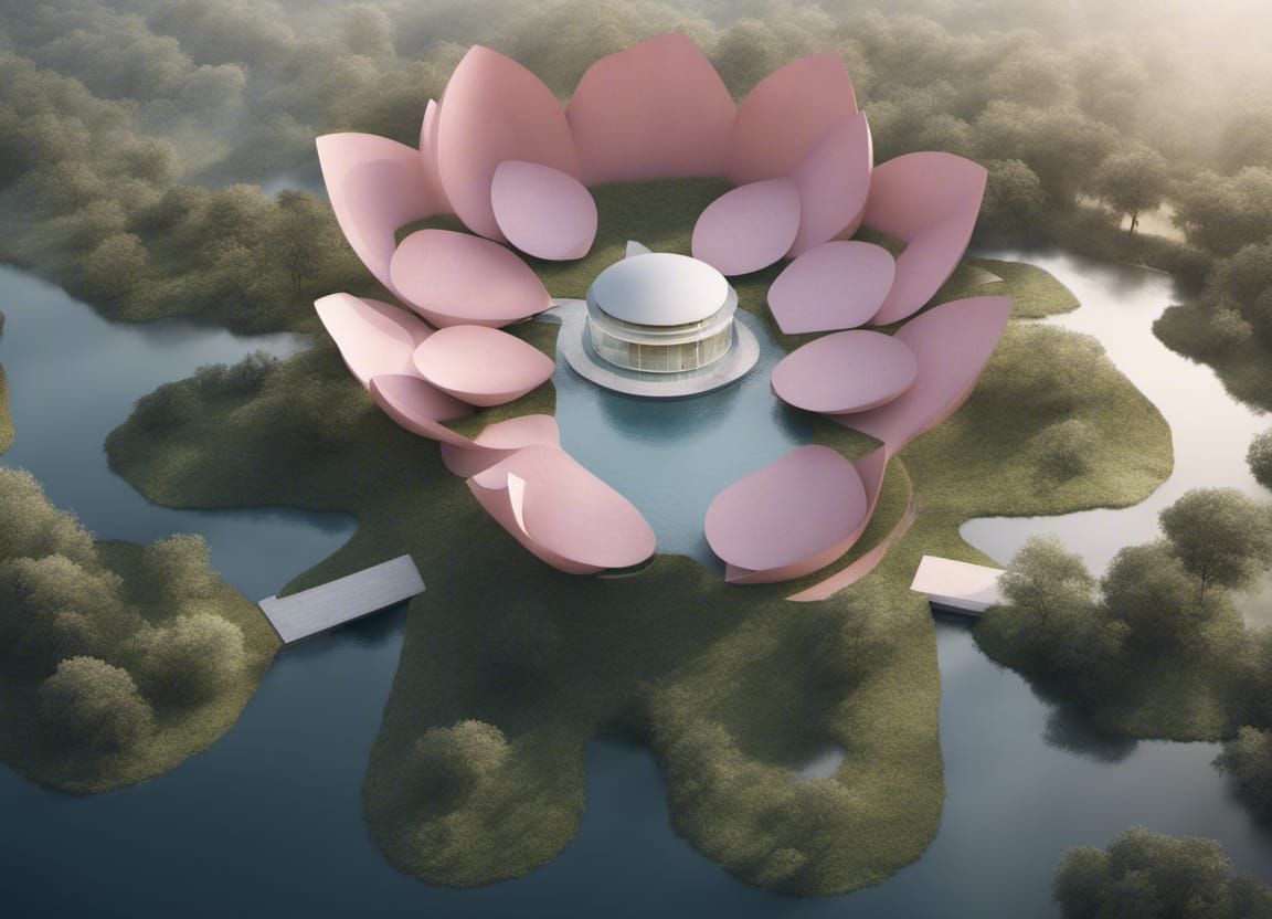 lotusflower resort;high-end resort hotel shaped like a lotus flower ...