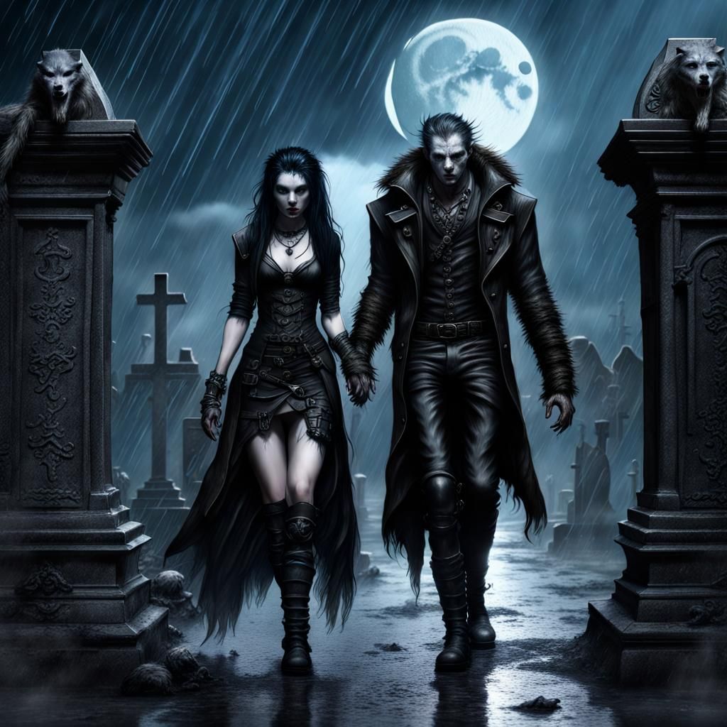 Goth Couple Ai Generated Artwork Nightcafe Creator