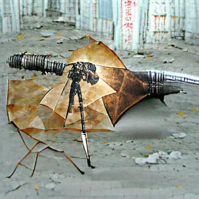 postapocalyptic patched umbrella white background