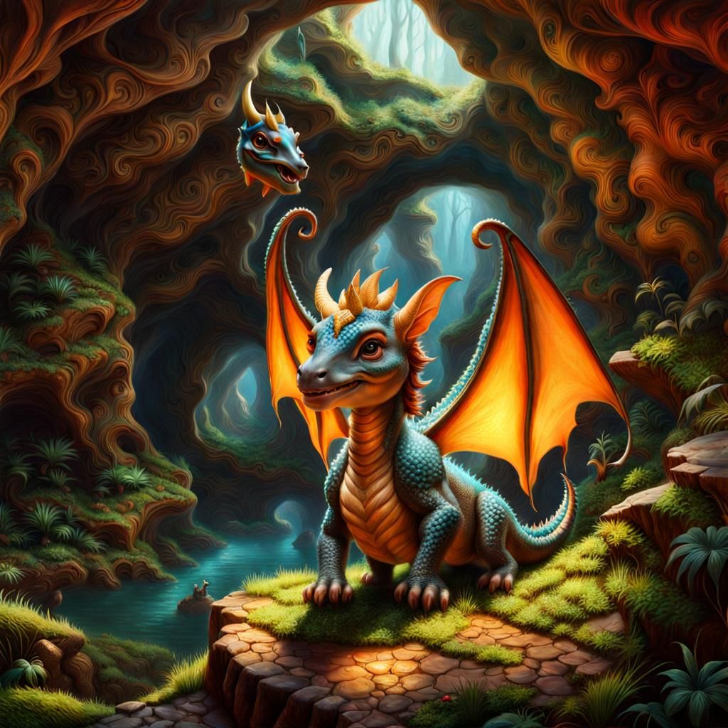 Baby Dragon - AI Generated Artwork - NightCafe Creator