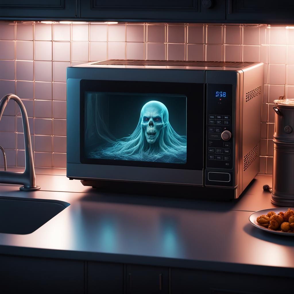 Ghost in the microwave   by @4tiram