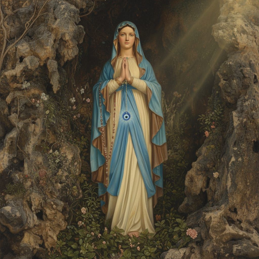 Mary evil eye protection Angelico PreRaphaelite