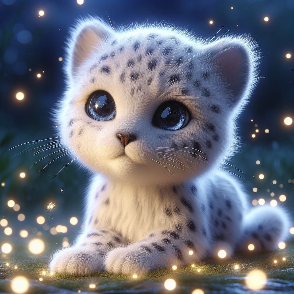 Cute white Leopard