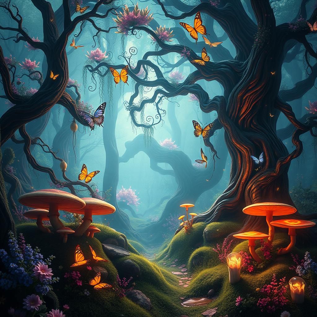 Mystical Forest Splash Screen in a Detailed Matte Painting