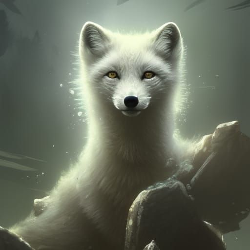 Arctic Fox  by @Carolineee