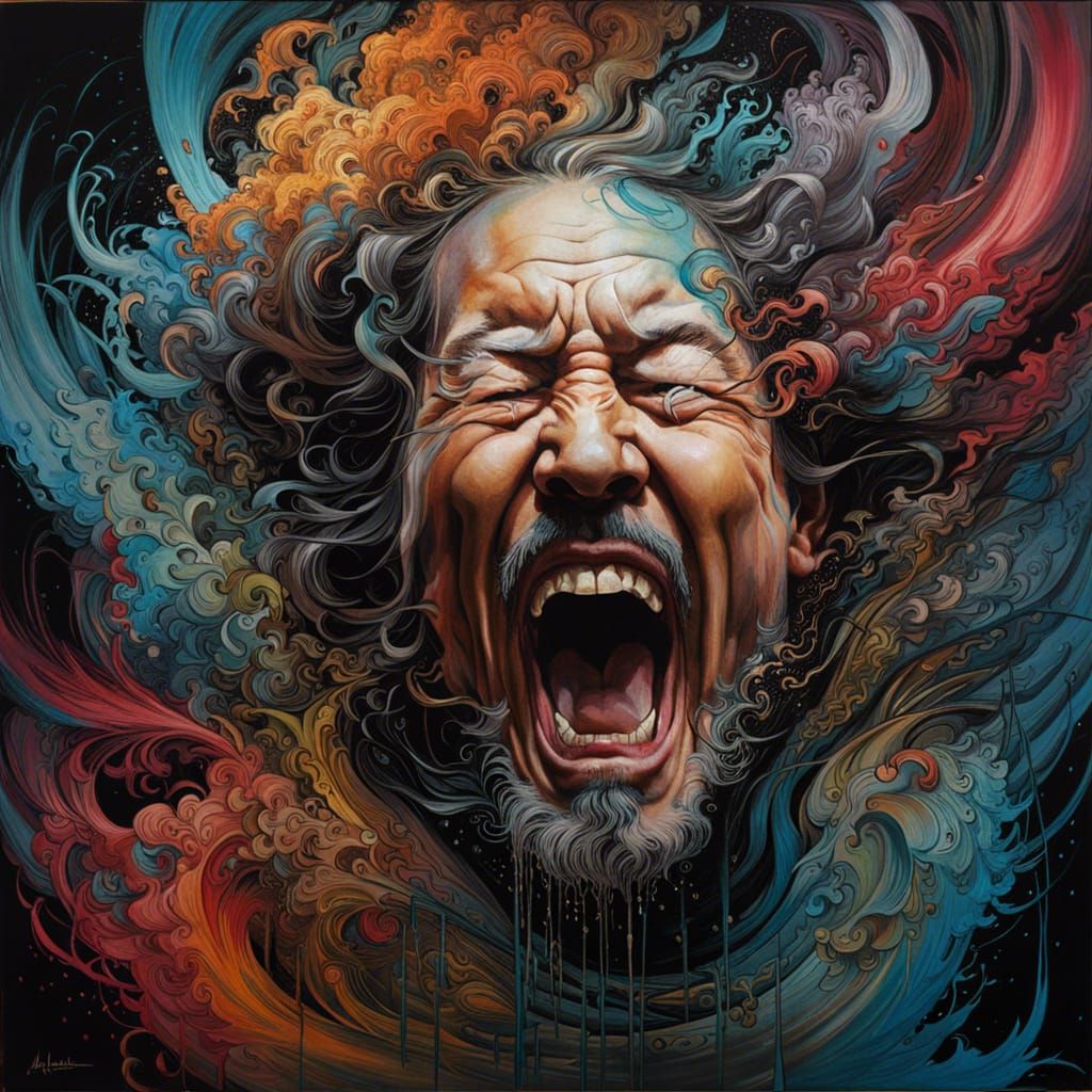 Man screaming  by @mrclueis