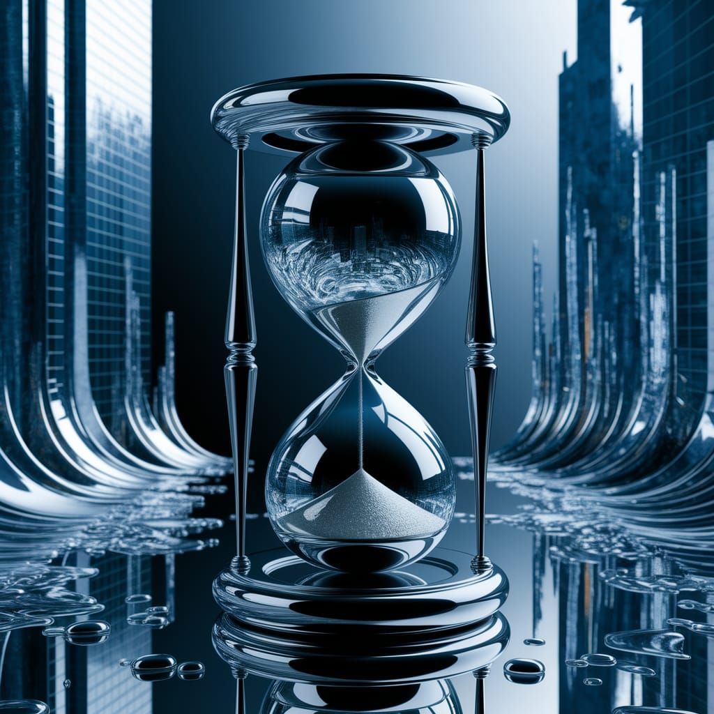  A chrome hourglass   by @Feeling Creative