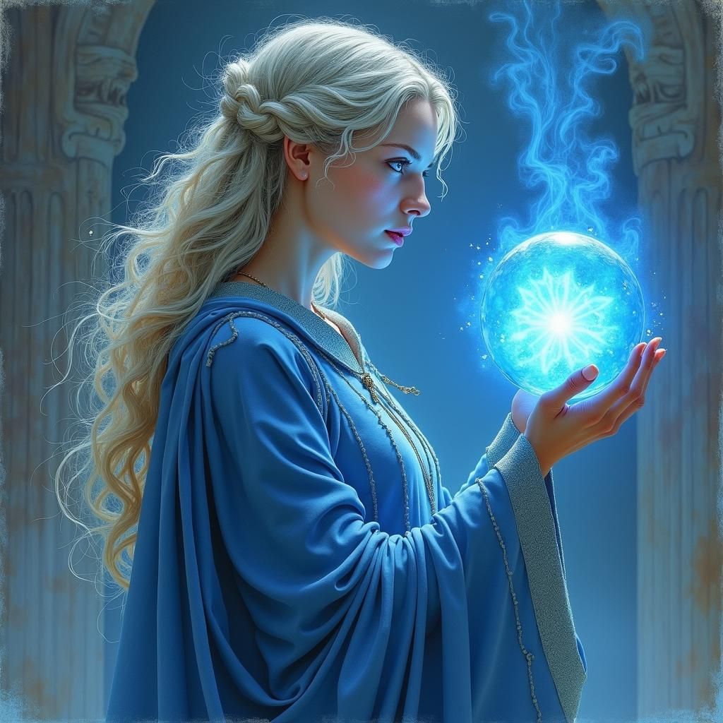 Blue orb of frost