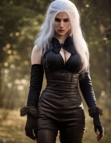 beautiful Yennefer, the witcher movie, full body image, real...