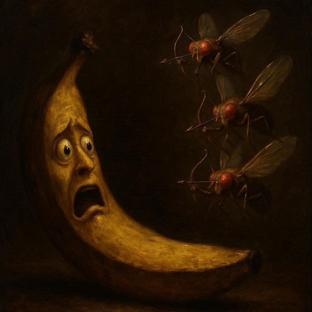 Time flies like an arrow. Fruit flies like a banana. 🪰🏹🍌