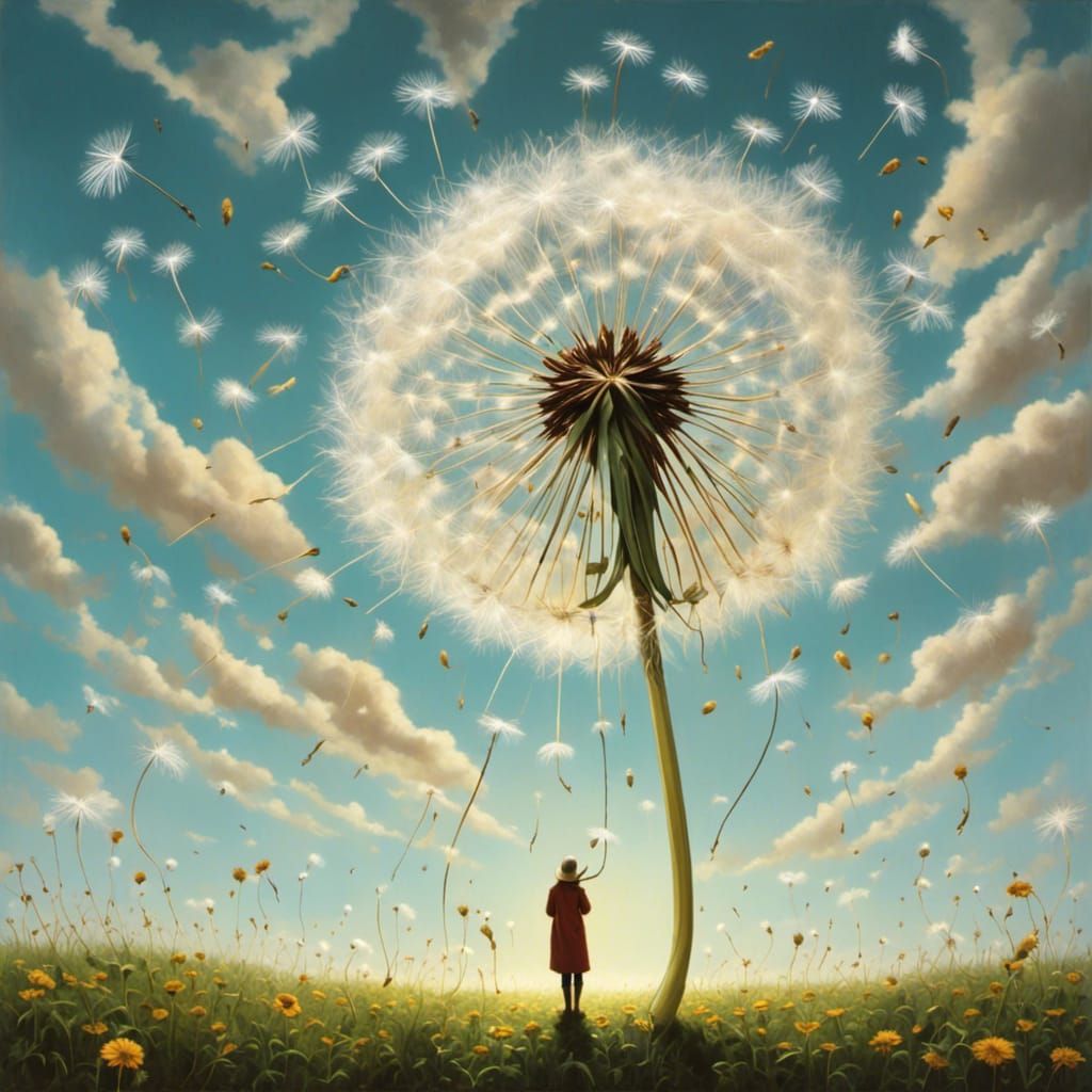 Giant dandelion seed