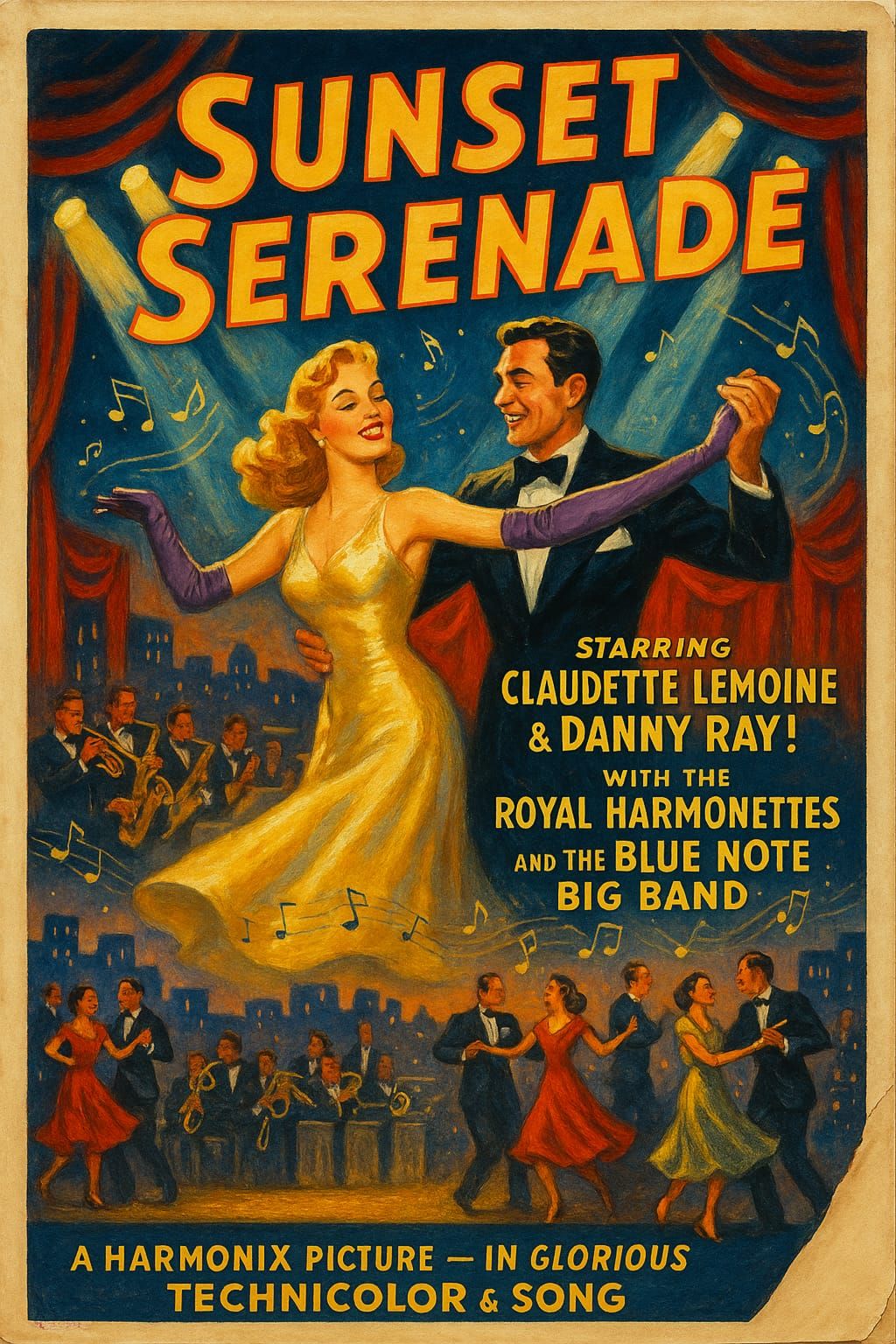 'Sunset Serenade' - Movie Poster for a Ficticious Hollywood ...