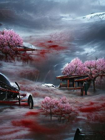 Sakura Trees on Bloody Soil