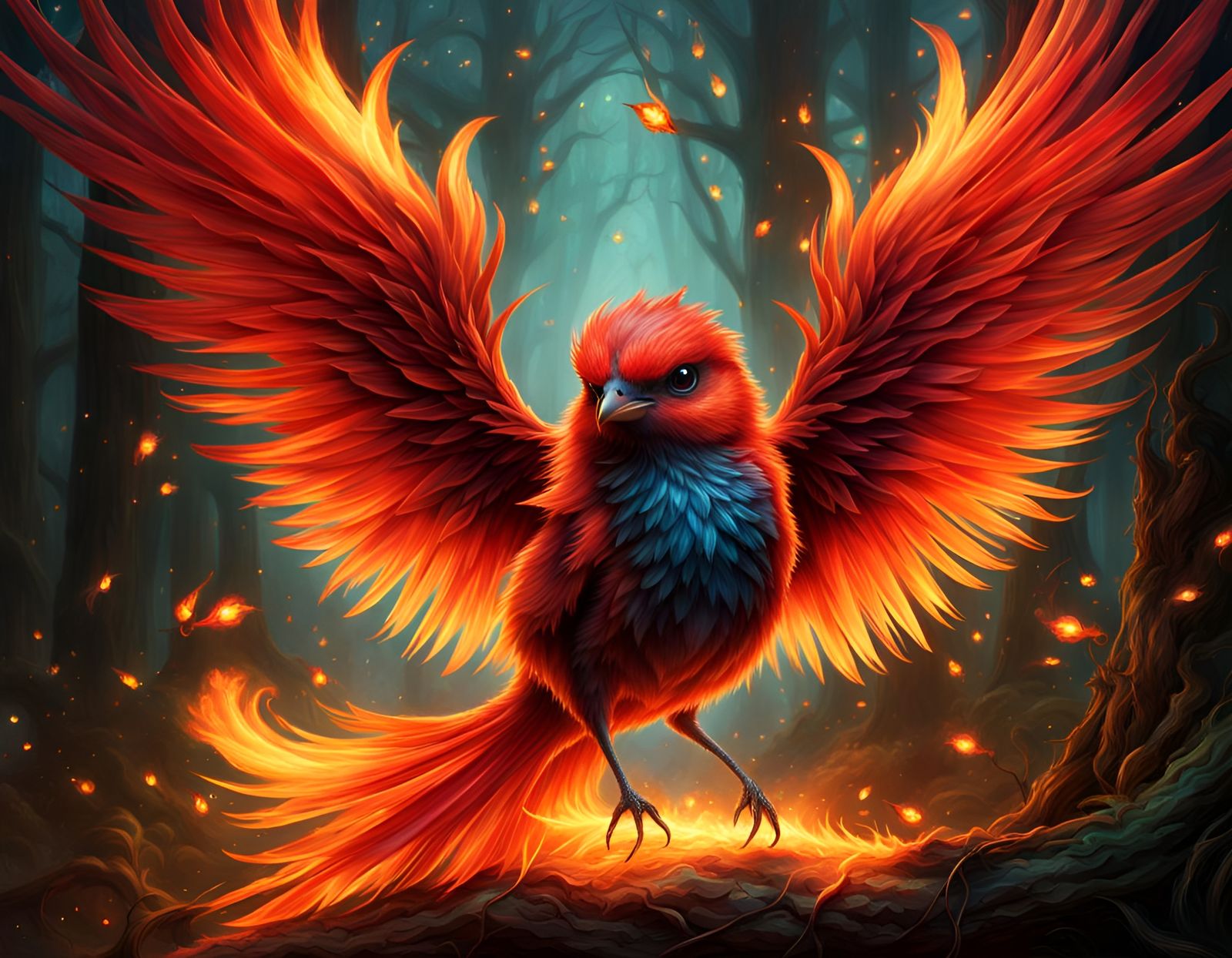 Bird of Flames  by @Rosie