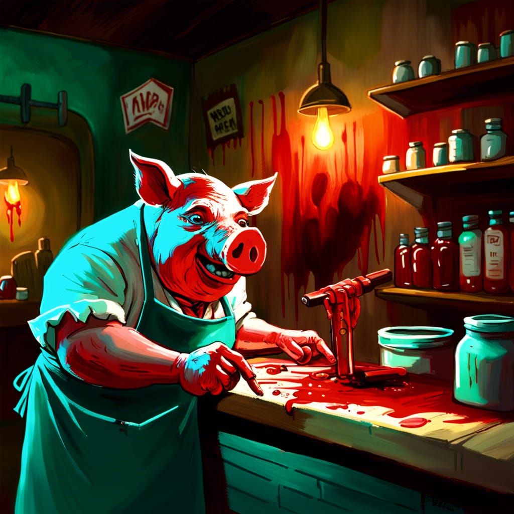 The butcher pig
