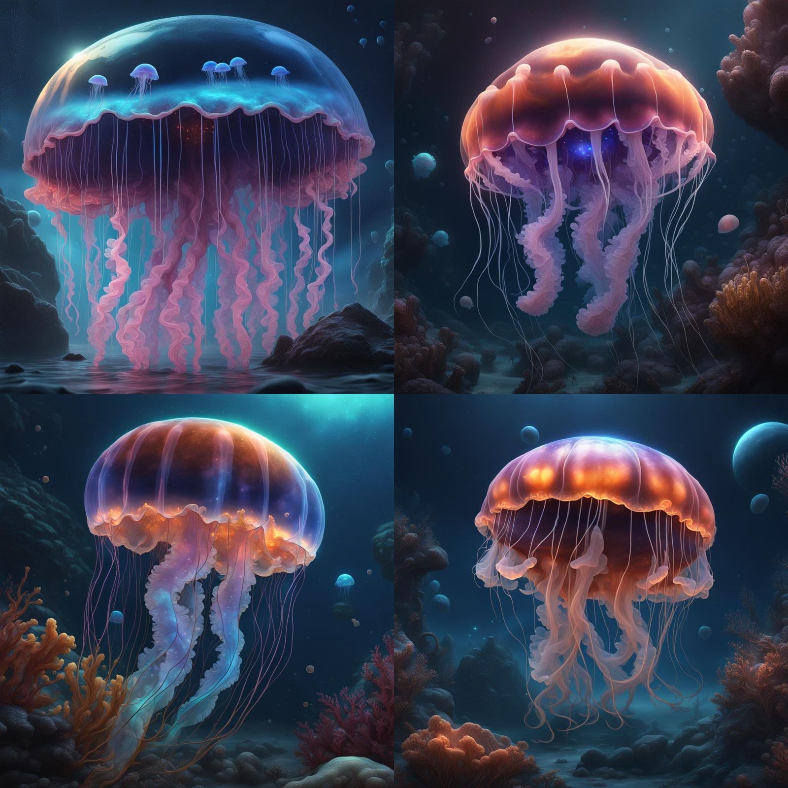 A moon jellyfish