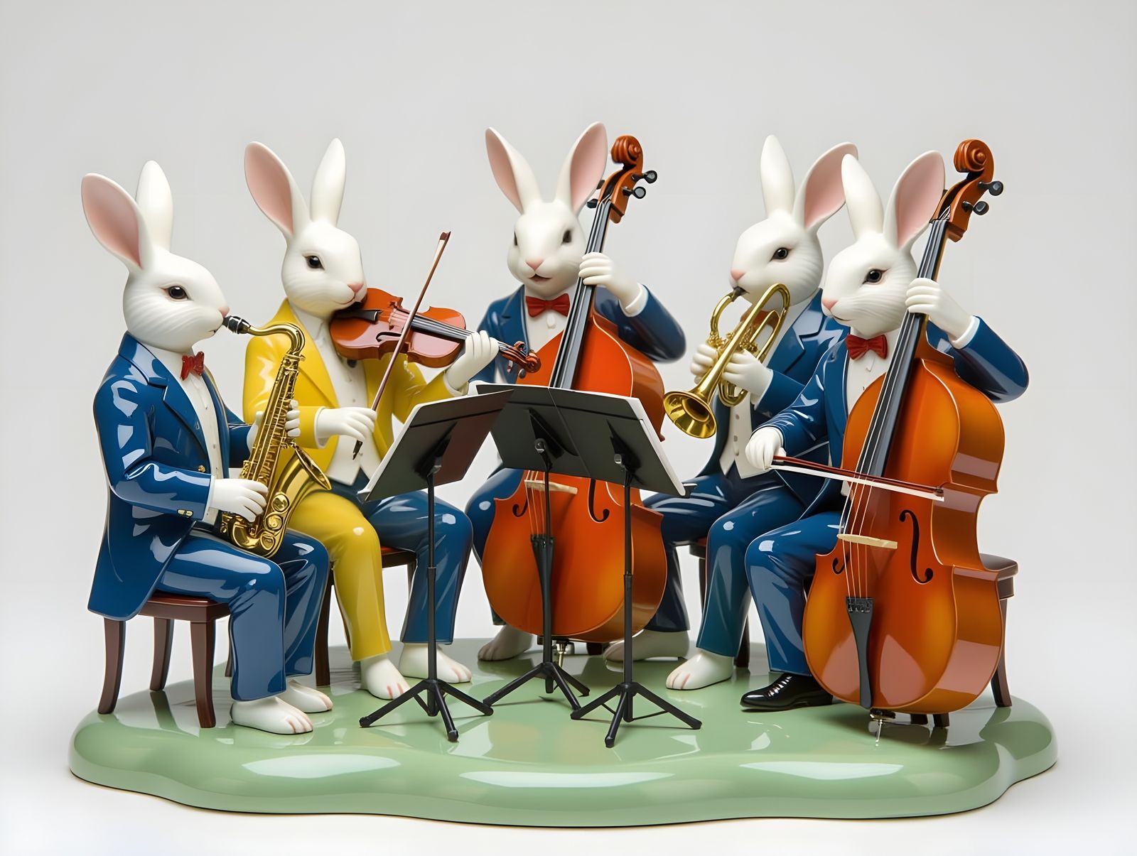 Rabbit Musical Ensemble Sculpture  by @Gary Murakami