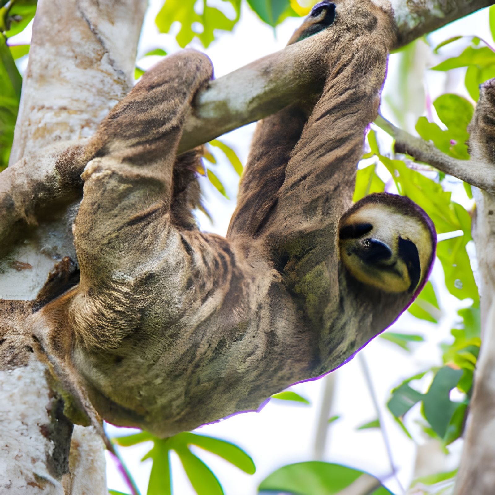 Sloth on tree