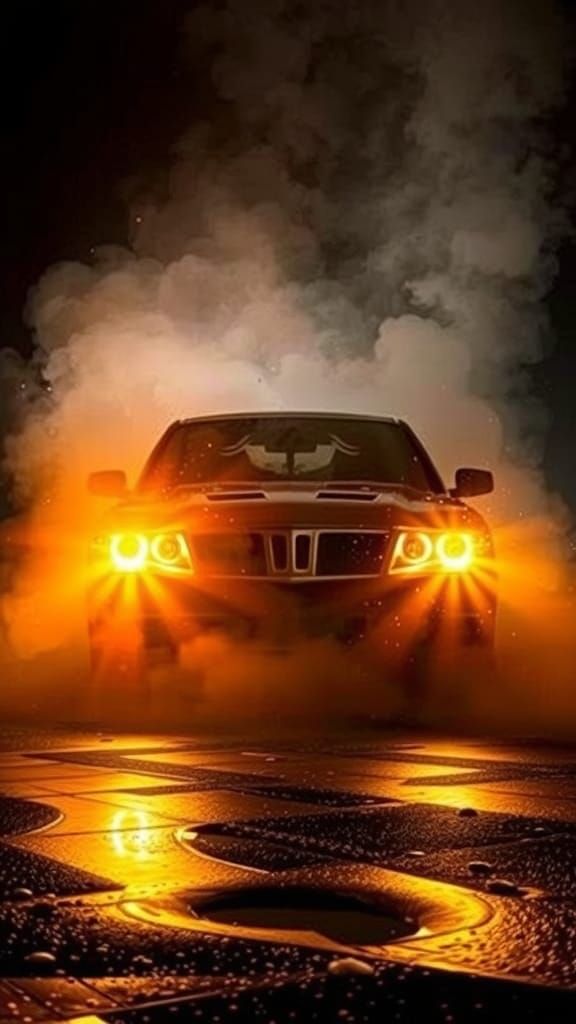 Vibrant Fireworks Exploding in a Neon Sky