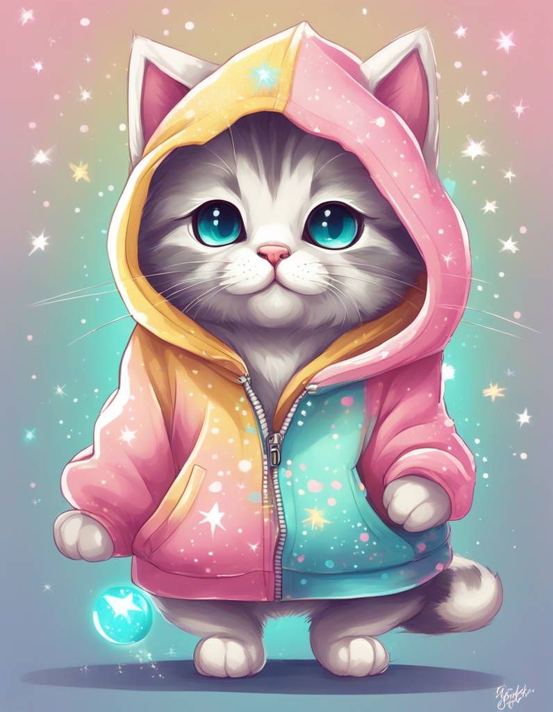 Kitty in hoodie 14
