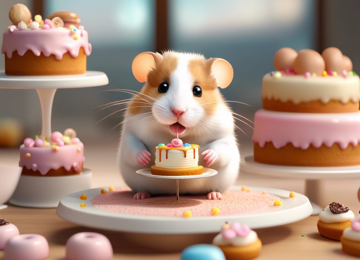 Adorable hamster  by @Lattimoor
