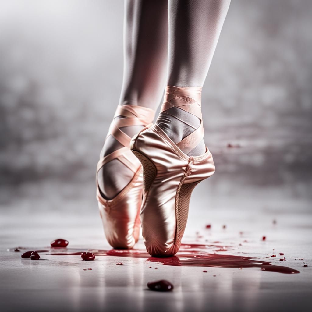 Professional at work Award-winning photo closeup of a ballet...