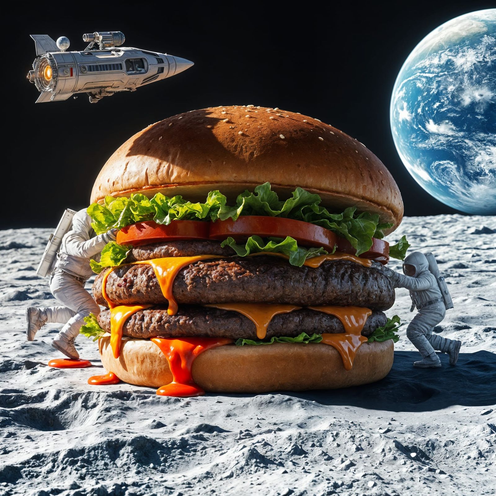 Moonburger  by @Elo