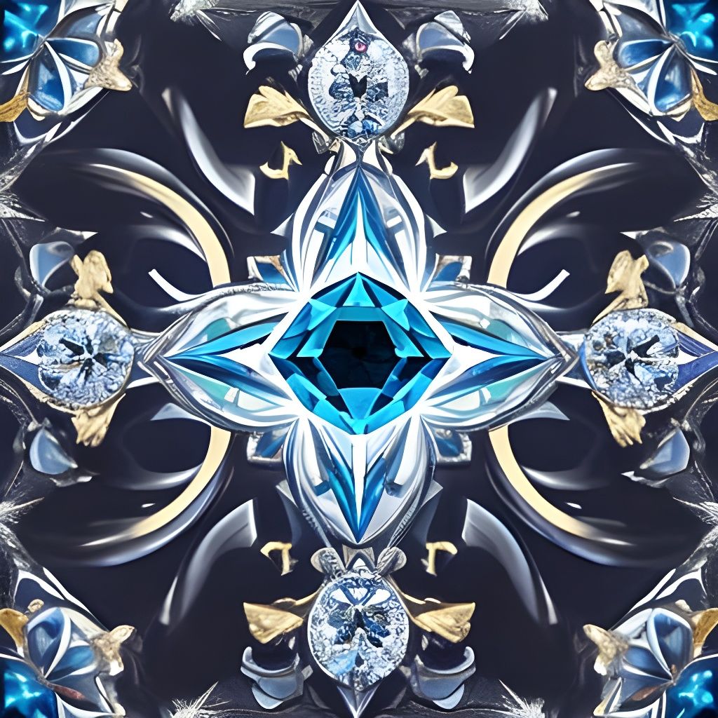 Hypnotic Diamond Eye Stares Intently