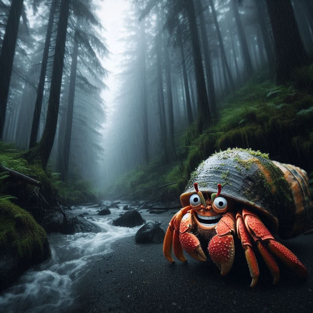 Happy Hermit Crab