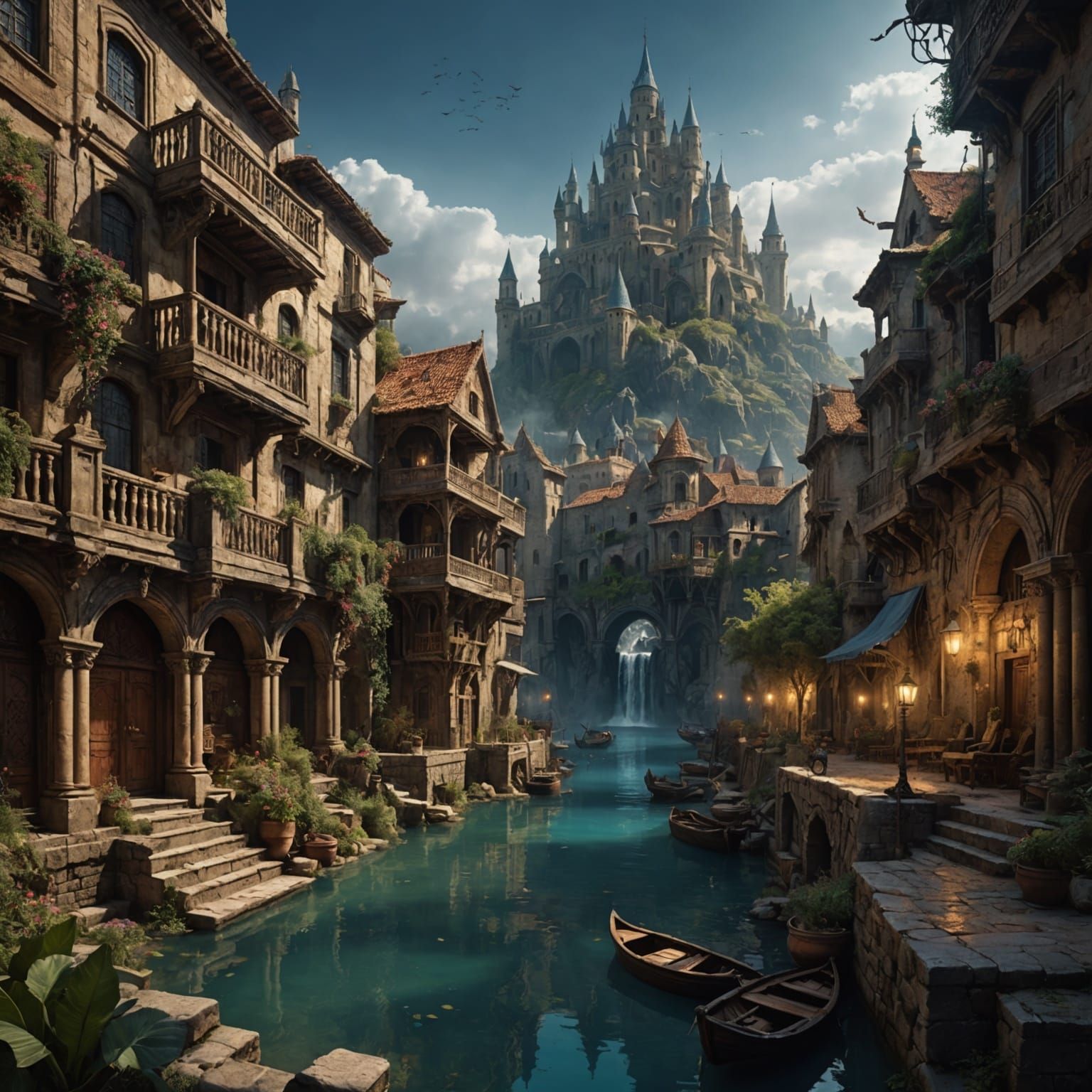 Blonde Baby Tap Dancer: Detailed Matte Painting